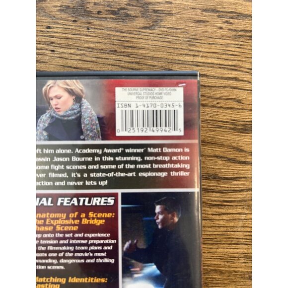 The Bourne Supremacy 2004 DVD Matt Damon Franka Potente Thriller Pre-Owned - Picture 4 of 4